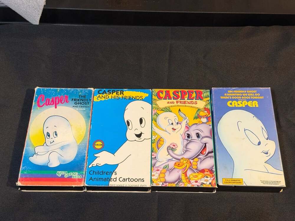 Casper The Friendly Ghost & Friends VHS Lot Of 4 Vintage Halloween Bundle